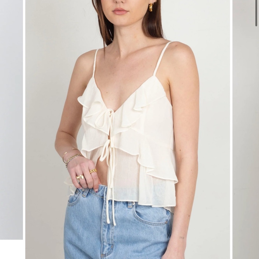 Victoria + Sophia Boutique ruffle tank